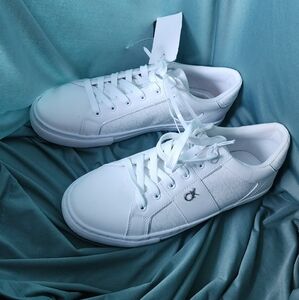 Calvin Klein CK KCcharie White silver logo Sneakers size 11